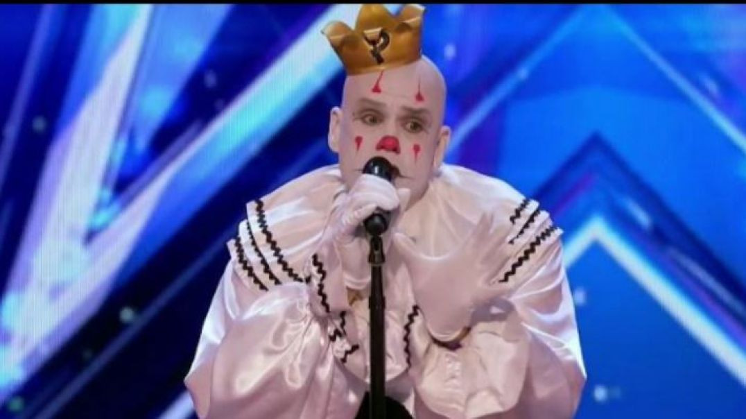 Talent Party Sad Clown Stuns Crowd with Sia_s Chandelier - America_s Got